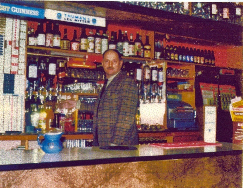 Behind the bar of the Mermaid Inn.